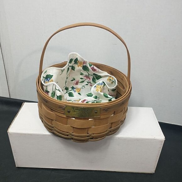 Longaberger 1985 Green Christmas COOKIE Basket - Picture 1 of 12